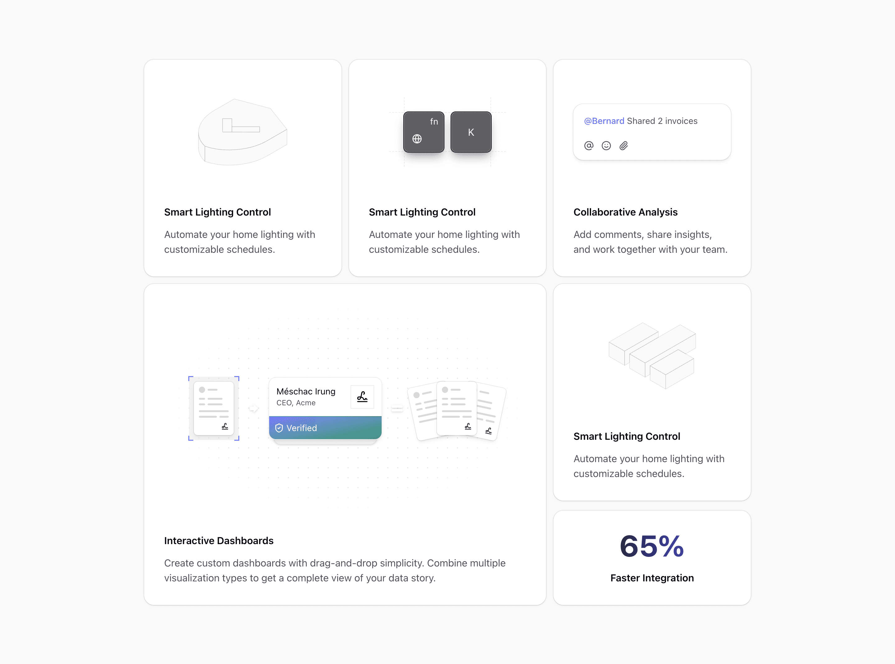 Shadcn Bento Block Four preview with security and document workflow cards