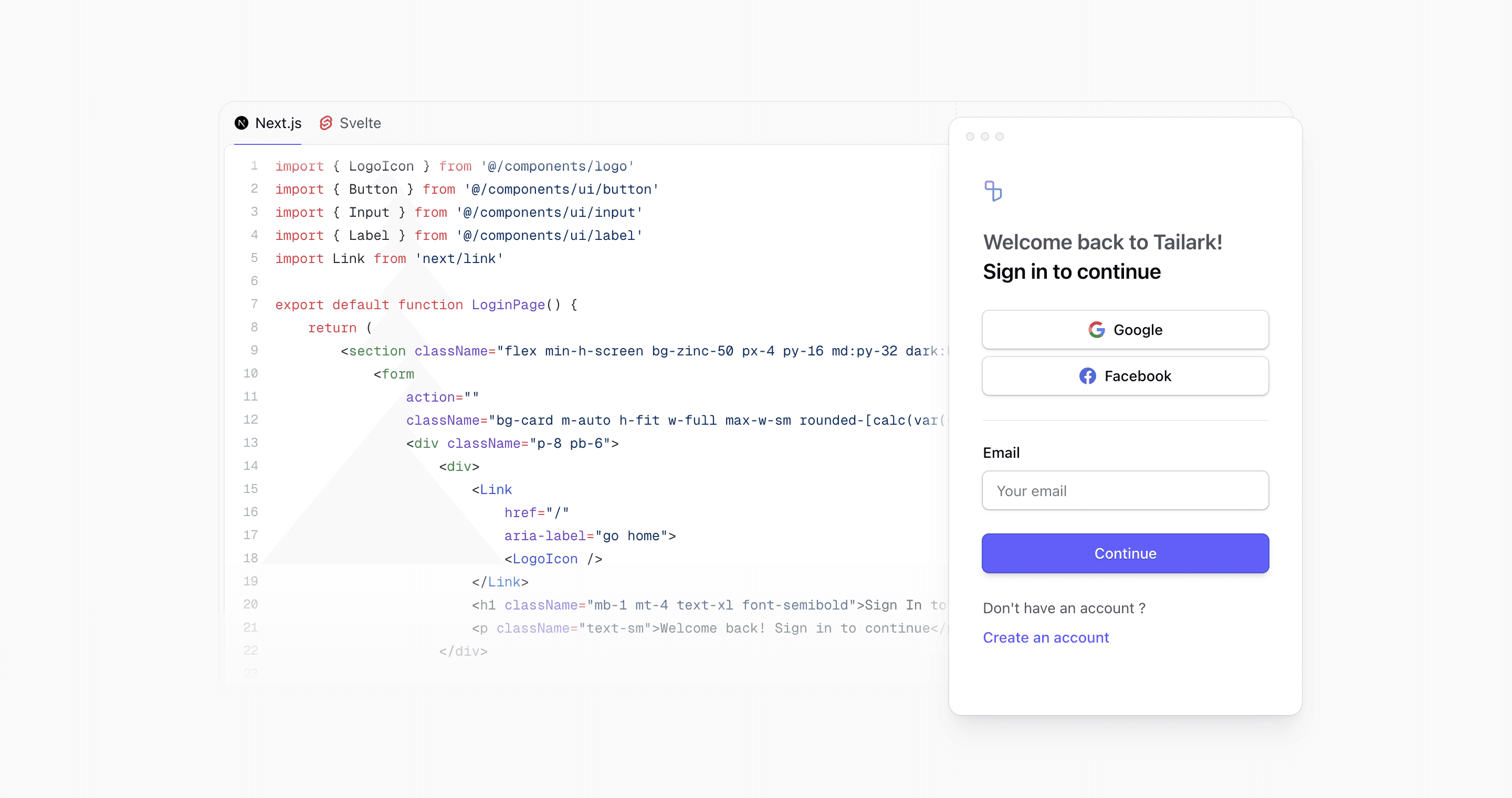 Shadcn Code Demo Blocks preview built with Shadcn UI and Tailwind CSS