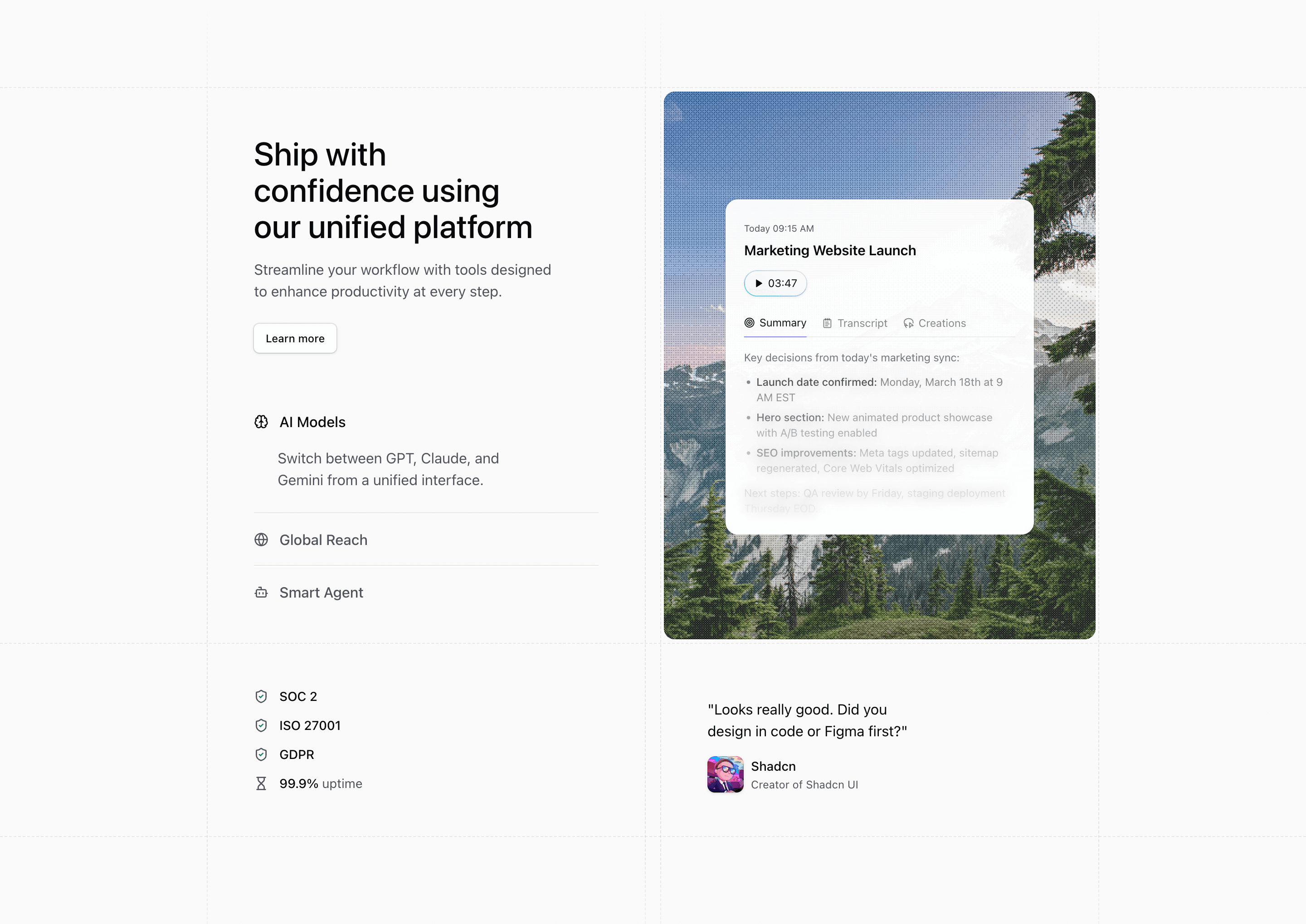 Shadcn Expandable Feature Block Six preview built with Shadcn UI and Tailwind CSS