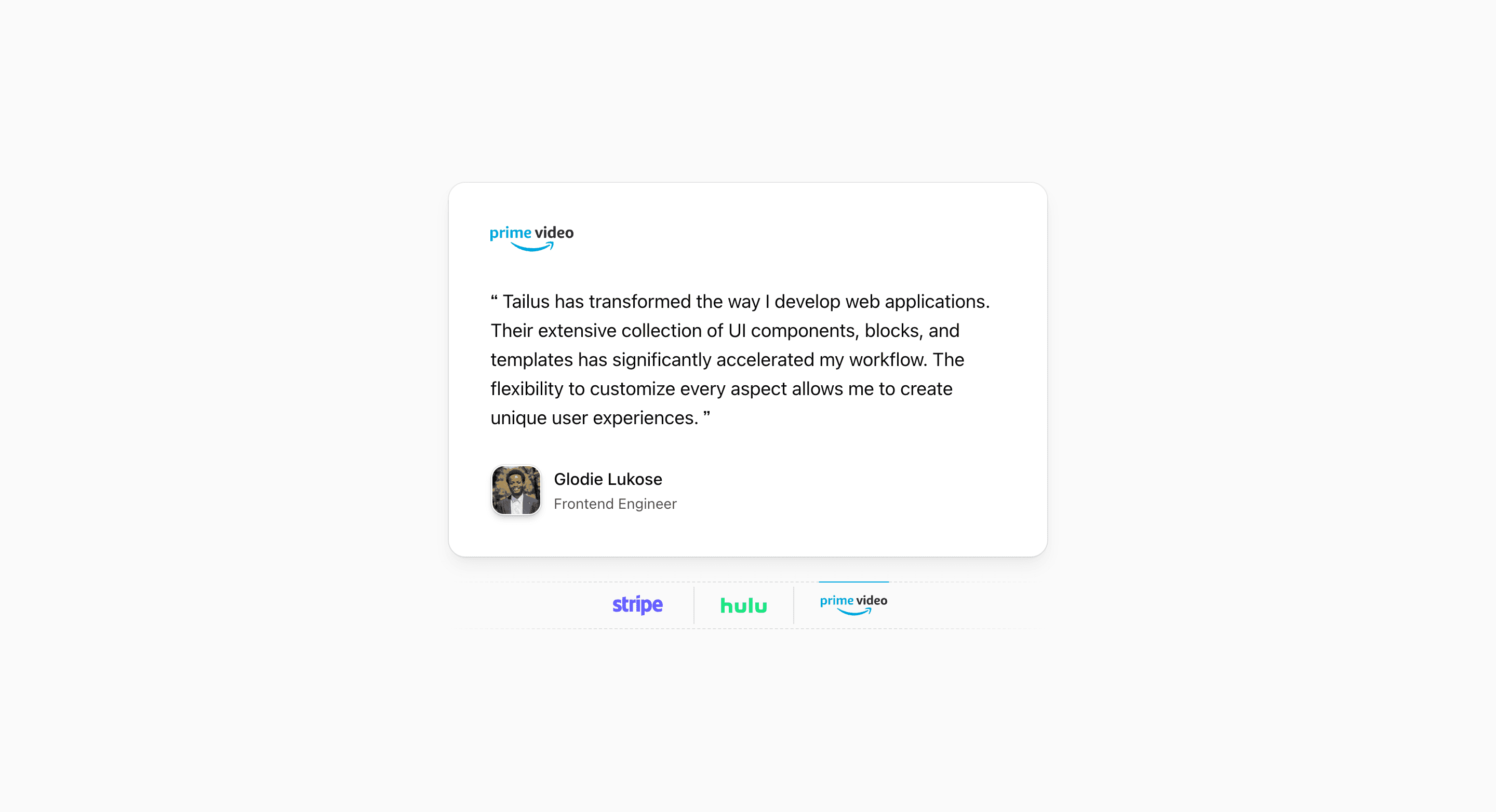 Shadcn Testimonial Block One preview built with Shadcn UI and Tailwind CSS