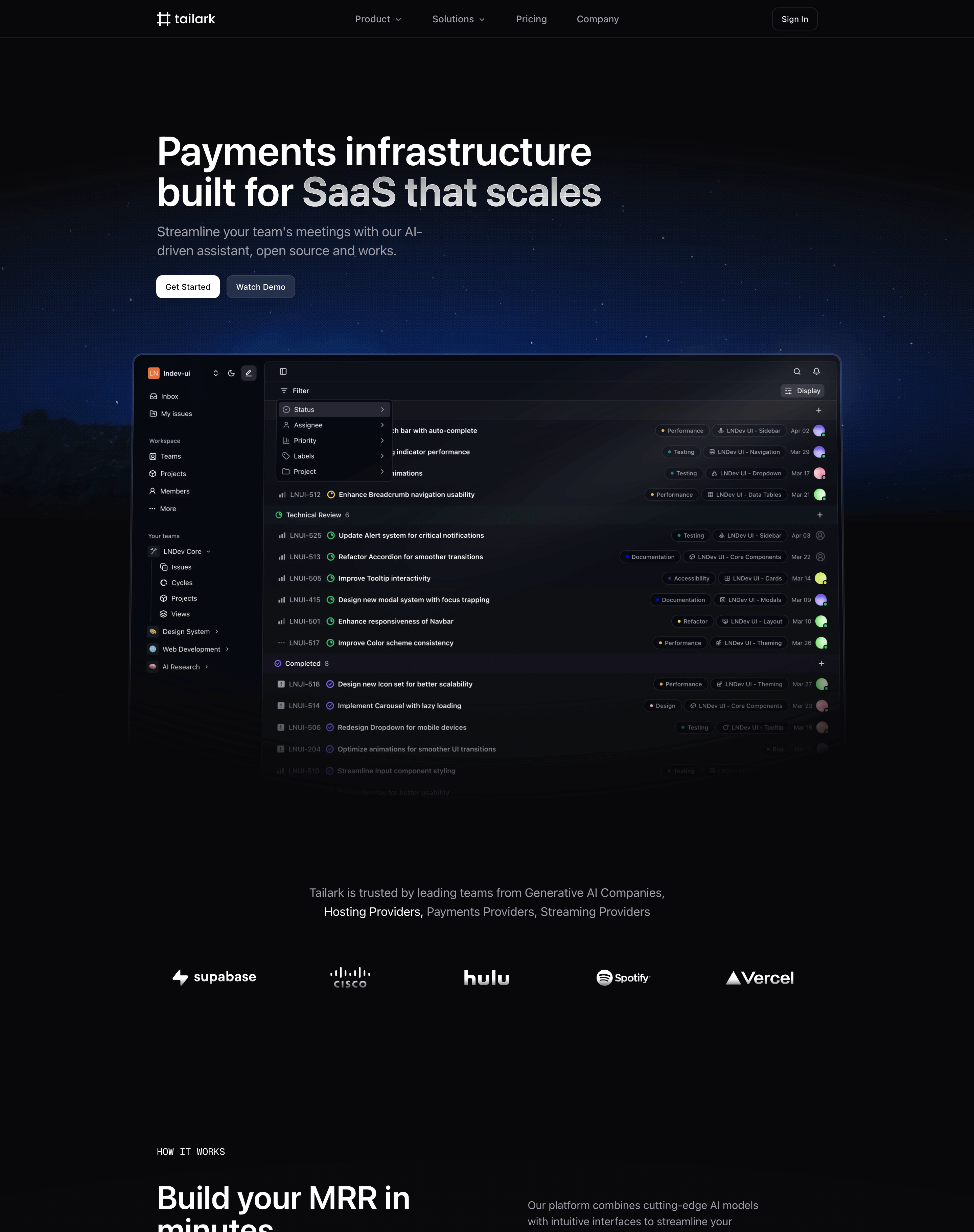 Tailark Quartz libre pricing page