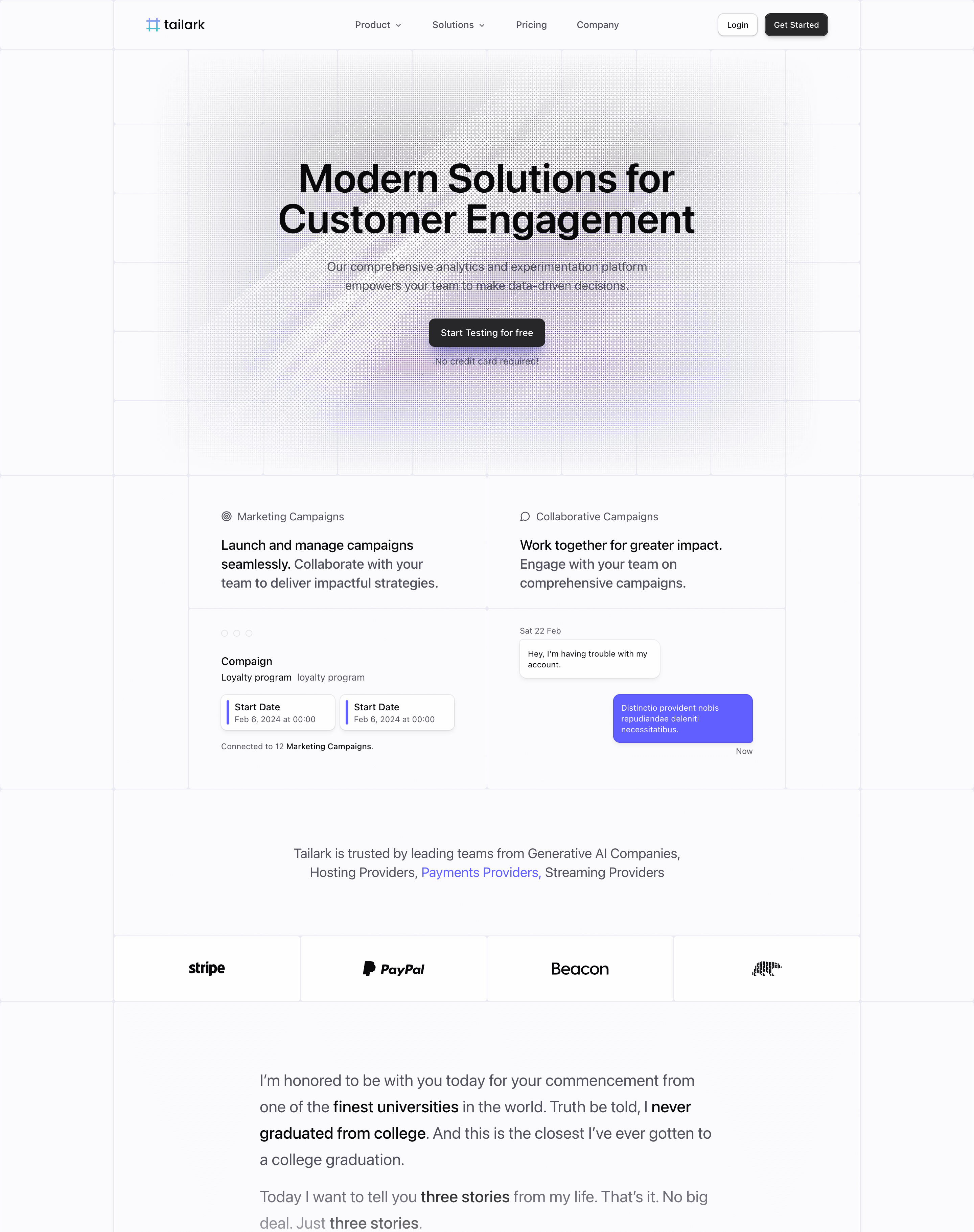 Tailark Quartz libre pricing page