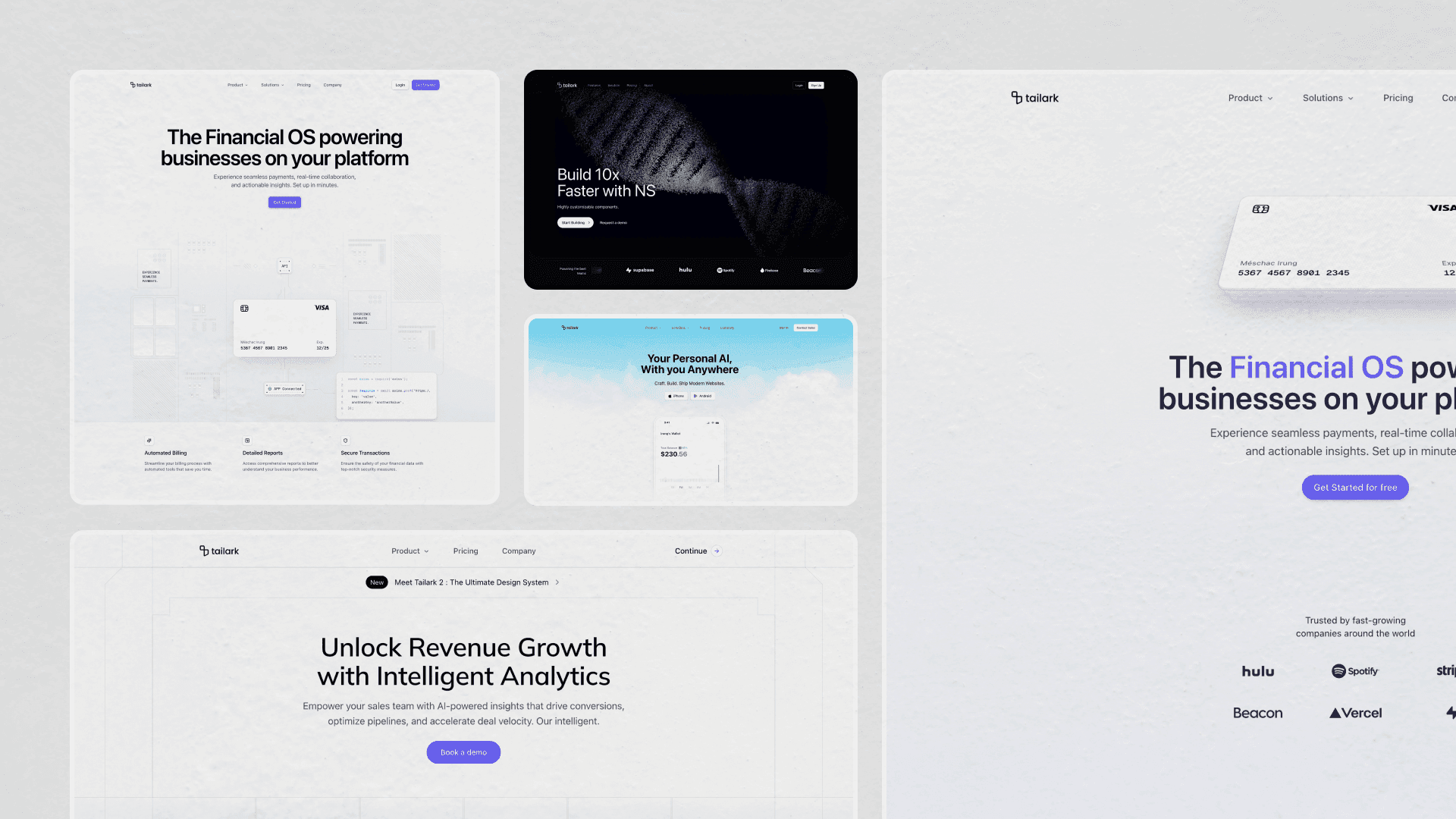 Investors block built with Shadcn UI