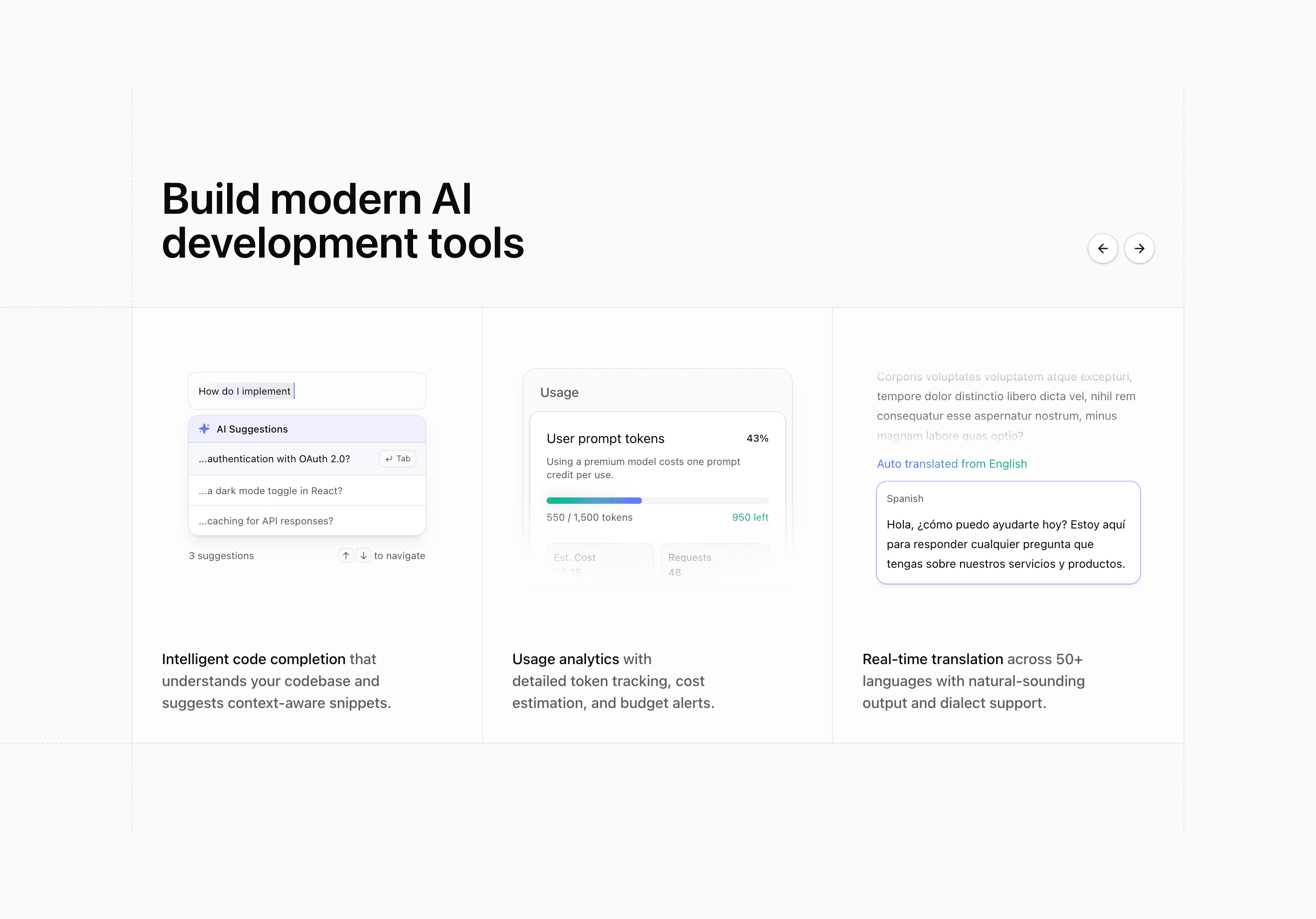 Shadcn Feature Carousel Block Three preview built with Shadcn UI and Tailwind CSS