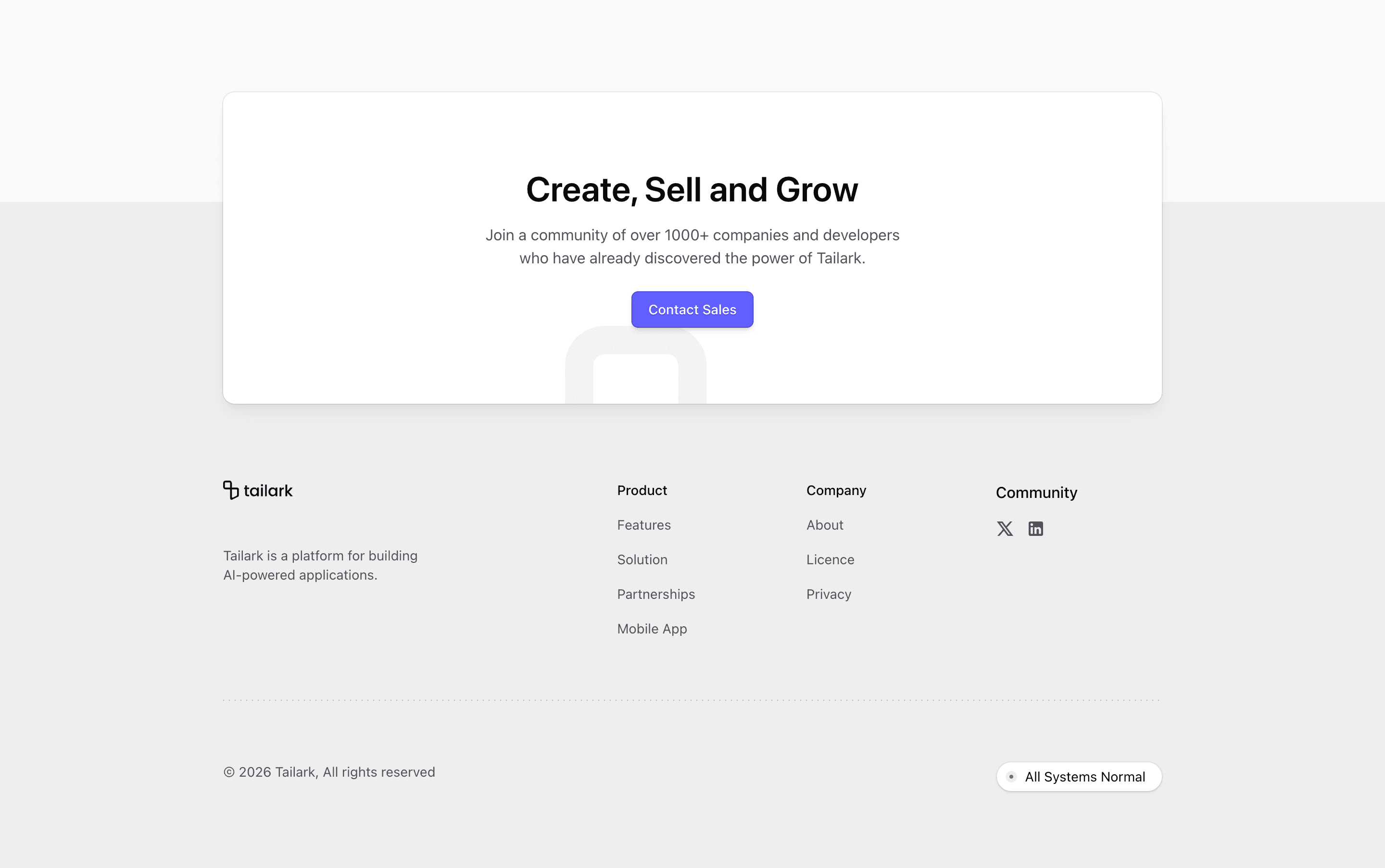 Shadcn Footer Block Three preview built with Shadcn UI and Tailwind CSS