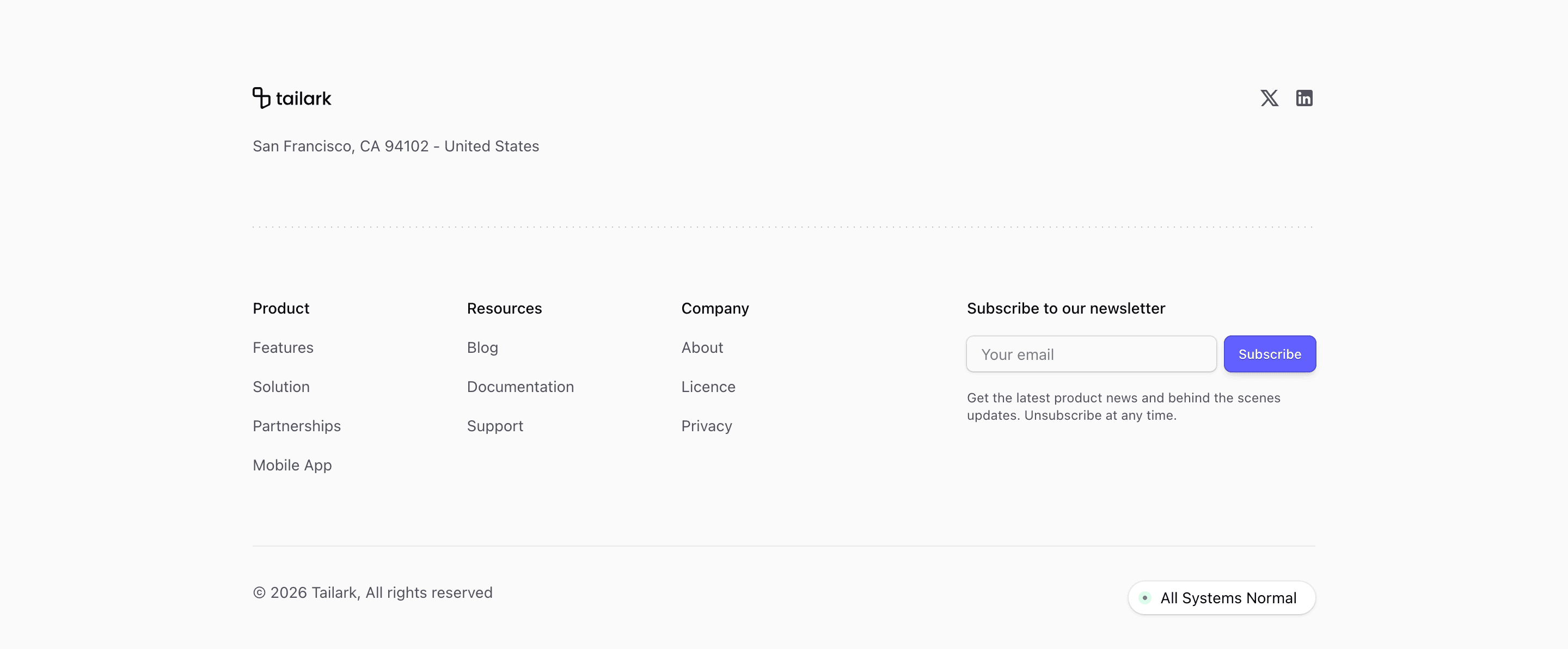 Shadcn Footer Blocks preview built with Shadcn UI and Tailwind CSS