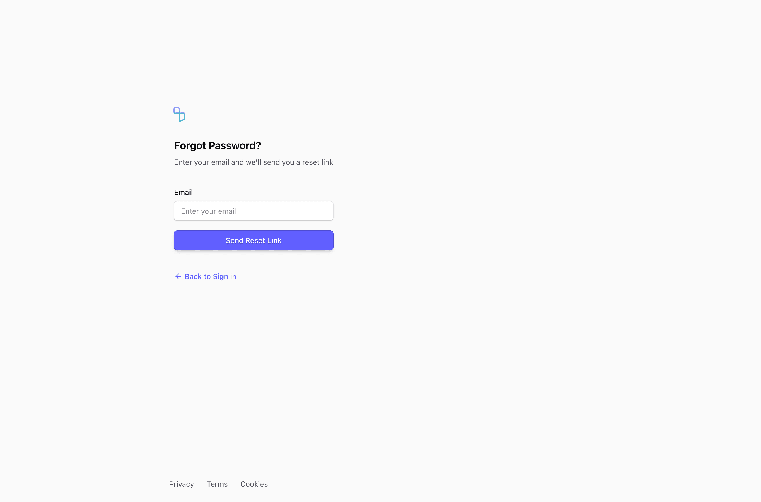 Shadcn Forgot Password Block One preview built with Shadcn UI and Tailwind CSS