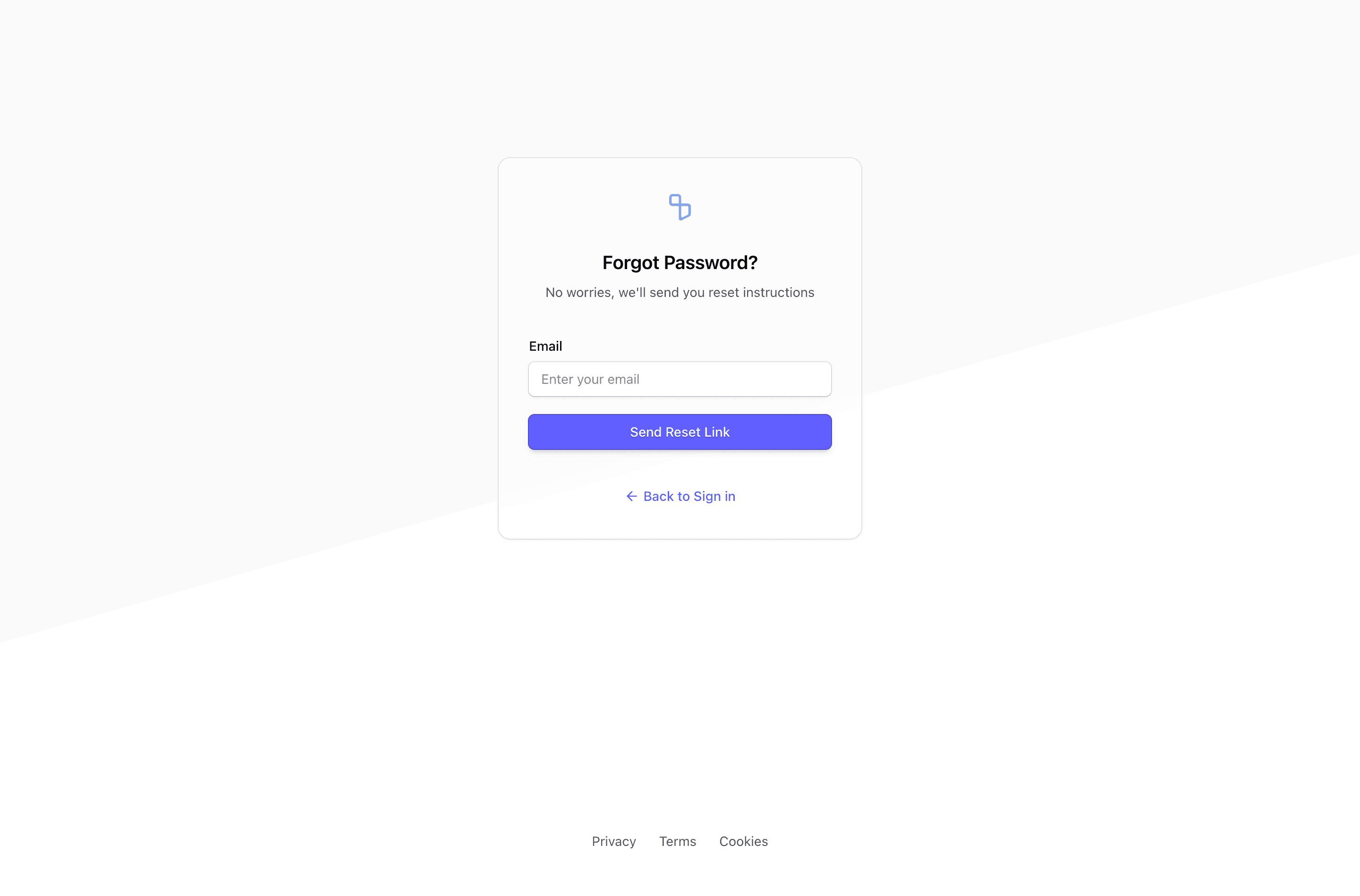 Shadcn Forgot Password Block Four preview built with Shadcn UI and Tailwind CSS