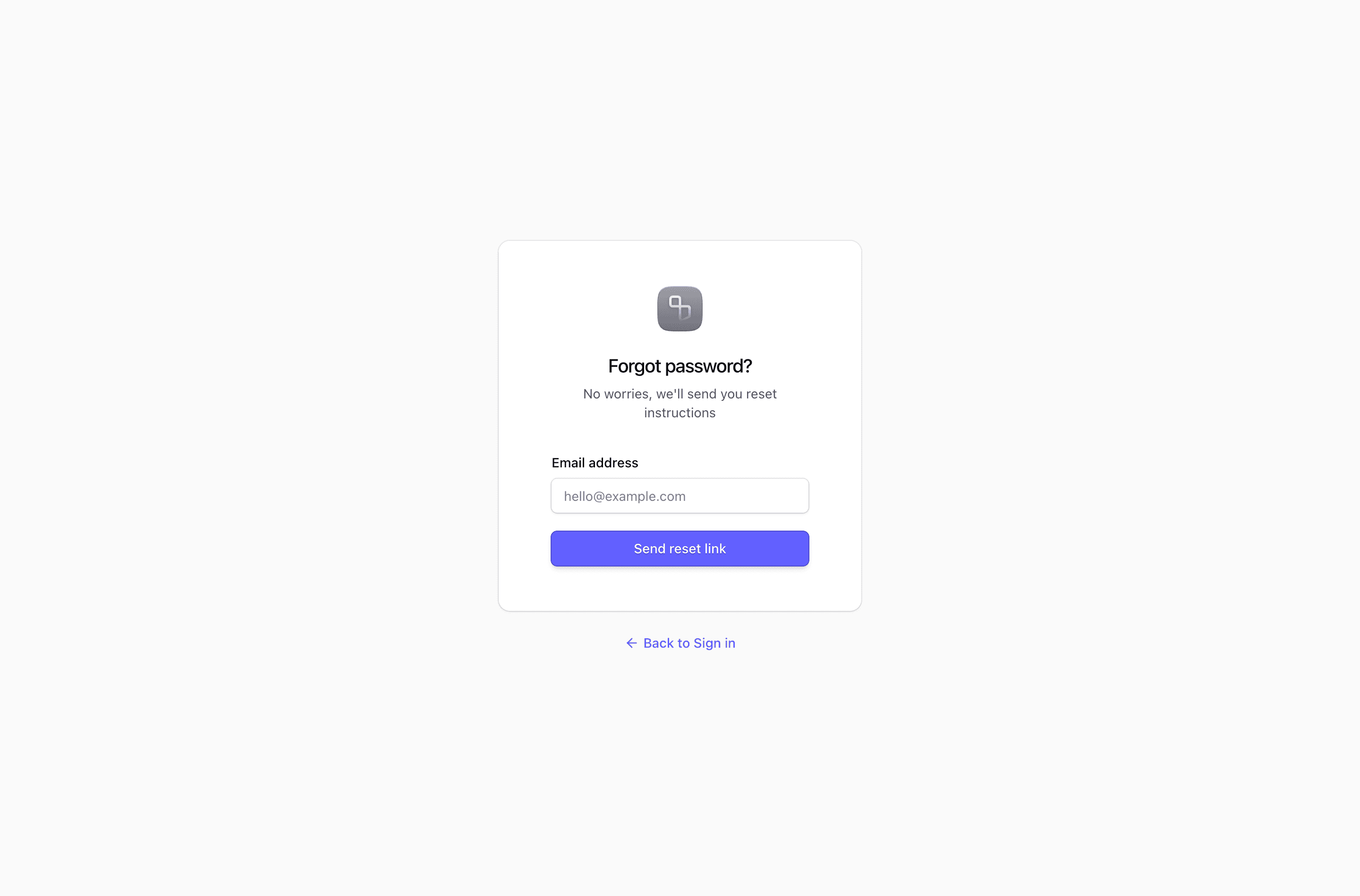 Shadcn Forgot Password Block Five preview built with Shadcn UI and Tailwind CSS
