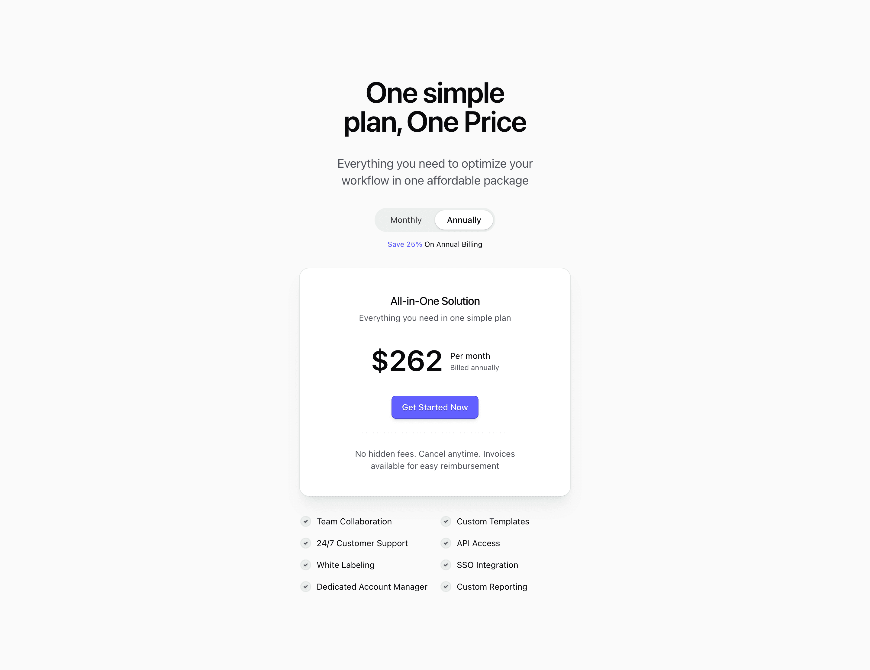 Shadcn Pricing Block Five preview built with Shadcn UI and Tailwind CSS