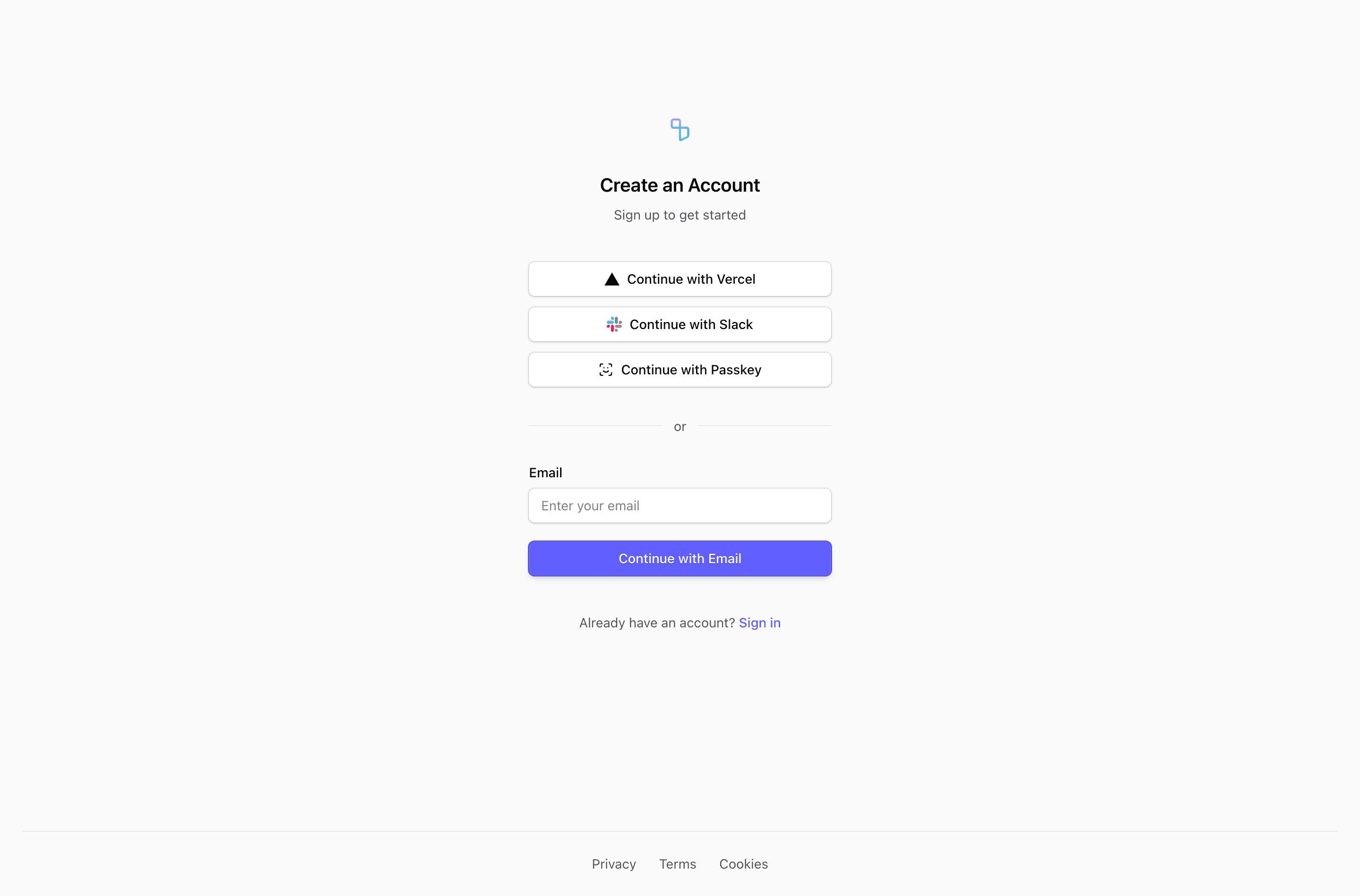 Shadcn Sign Up Block Three preview built with Shadcn UI and Tailwind CSS