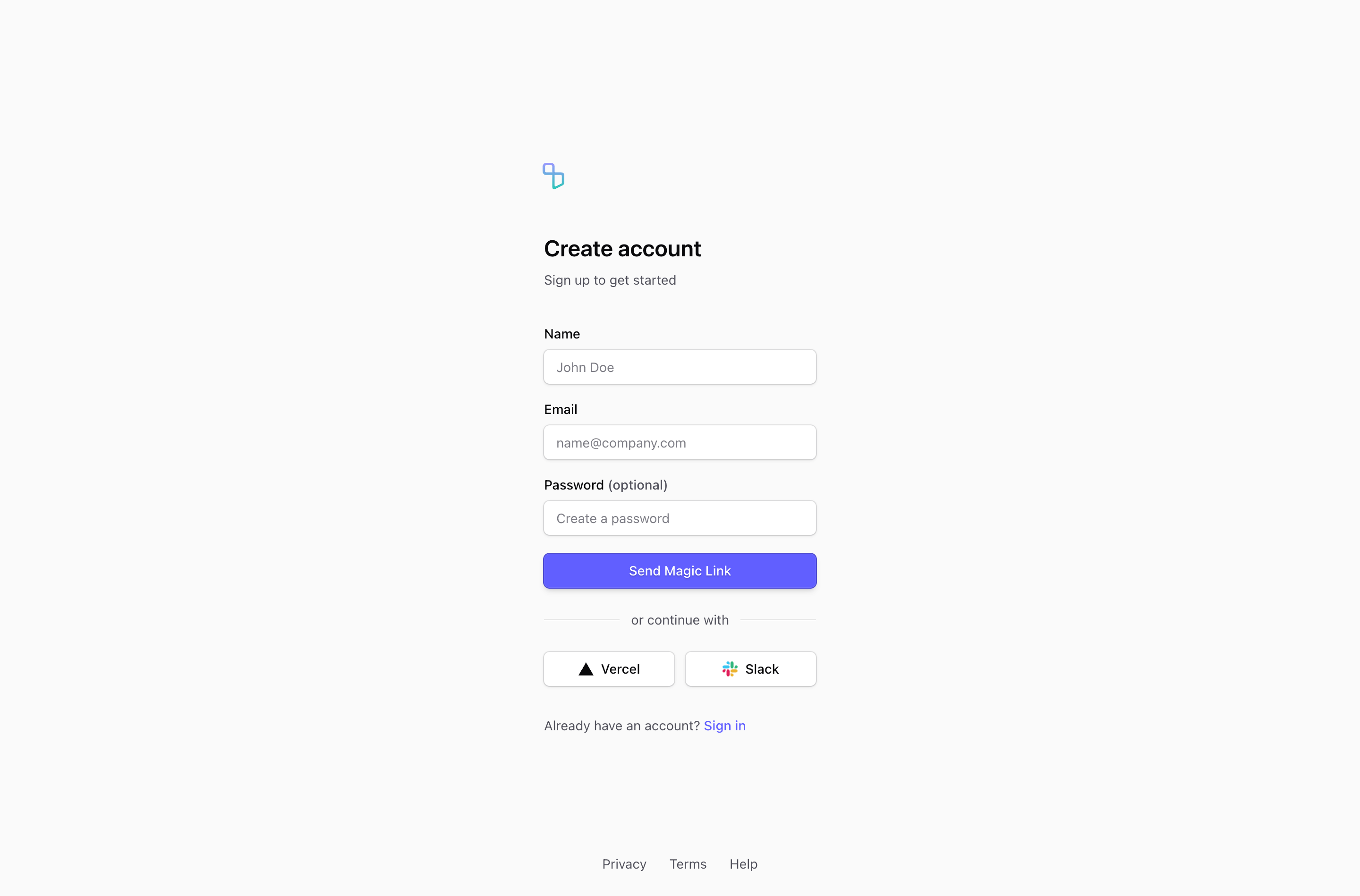 Shadcn Sign Up Block Nine preview built with Shadcn UI and Tailwind CSS