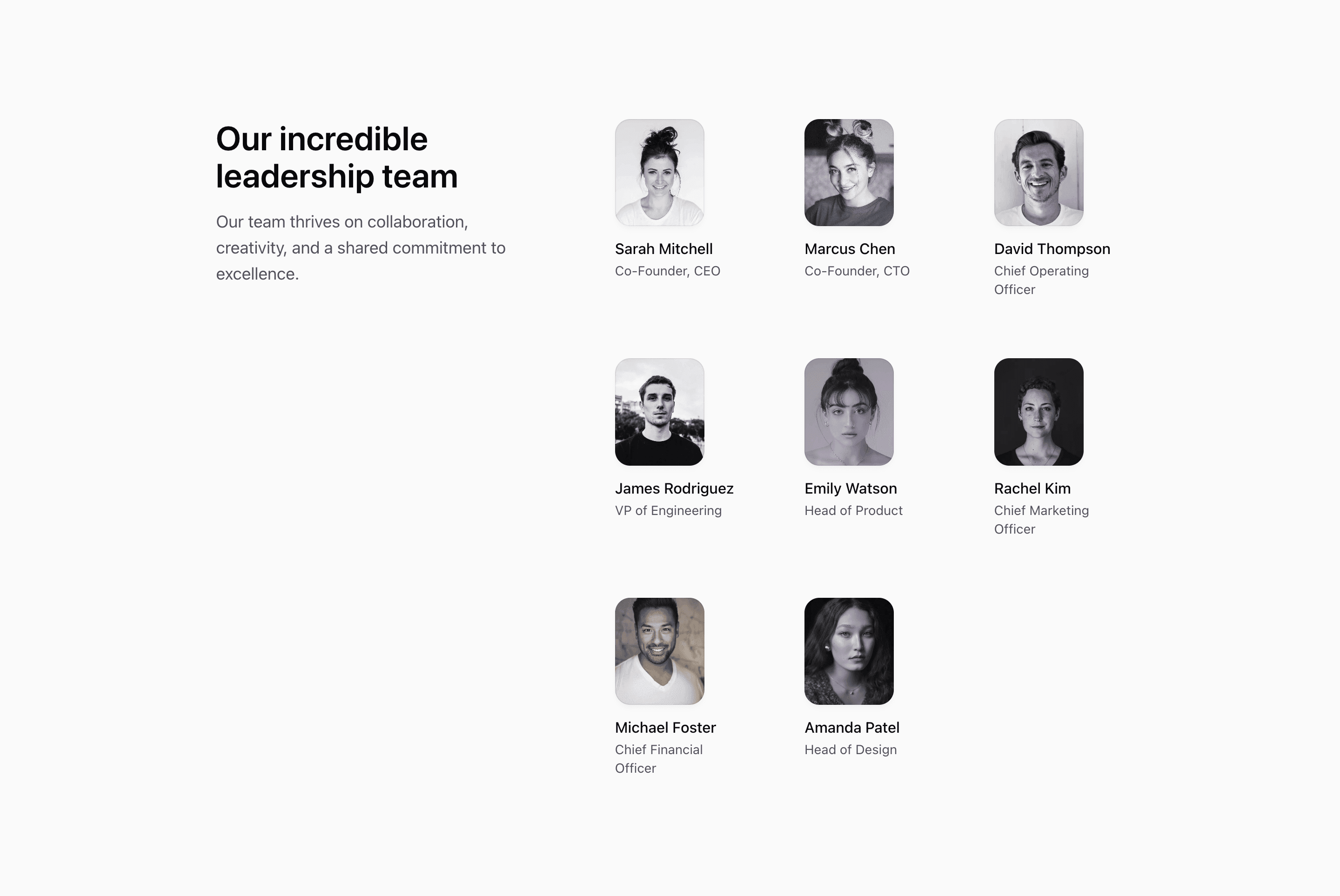 Shadcn Team Block Fifteen preview built with Shadcn UI and Tailwind CSS