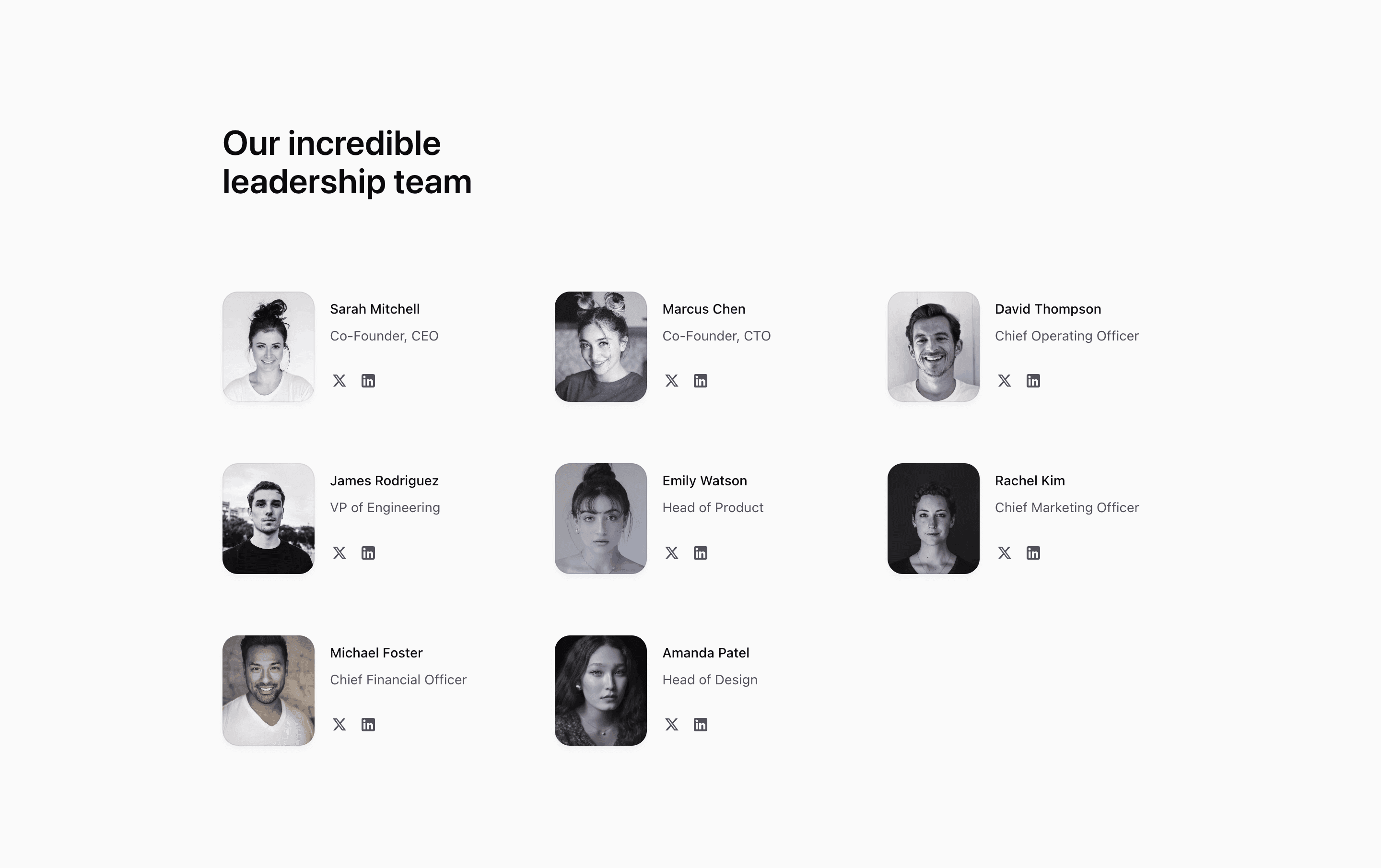 Shadcn Team Block Sixteen preview built with Shadcn UI and Tailwind CSS