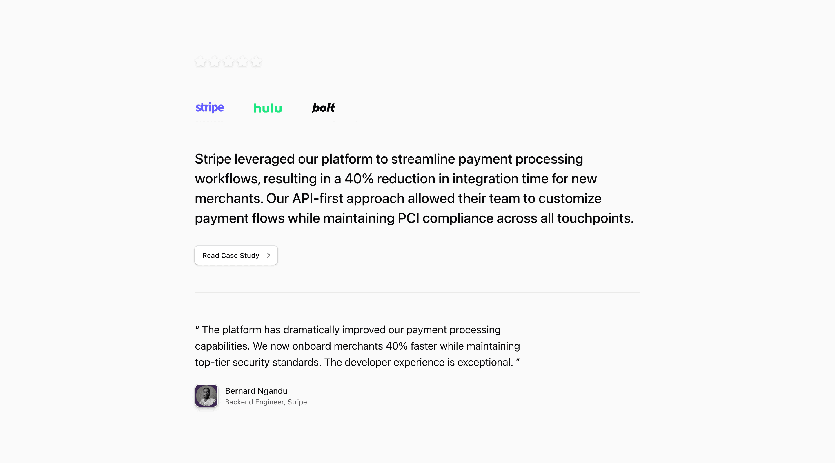 Shadcn Testimonial Block Five preview built with Shadcn UI and Tailwind CSS