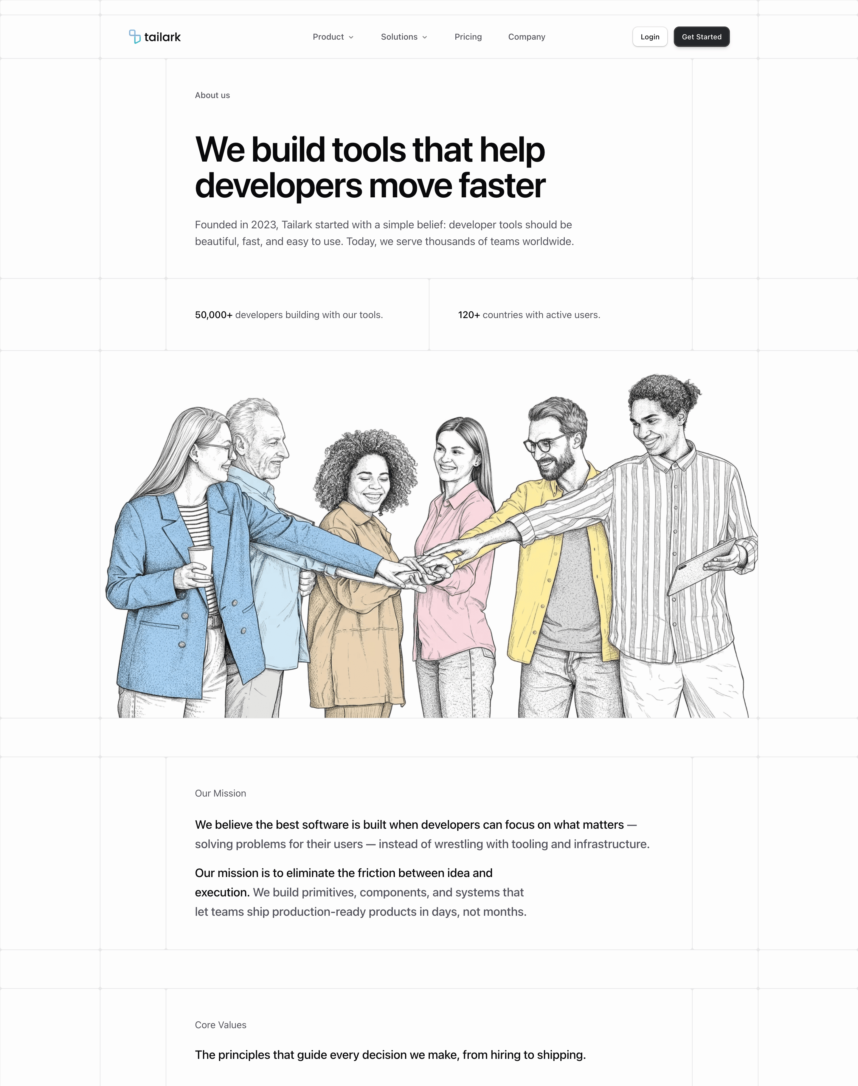 Tailark Pro grid-2 about page