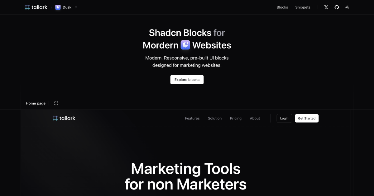 Shadcn Marketing Blocks 